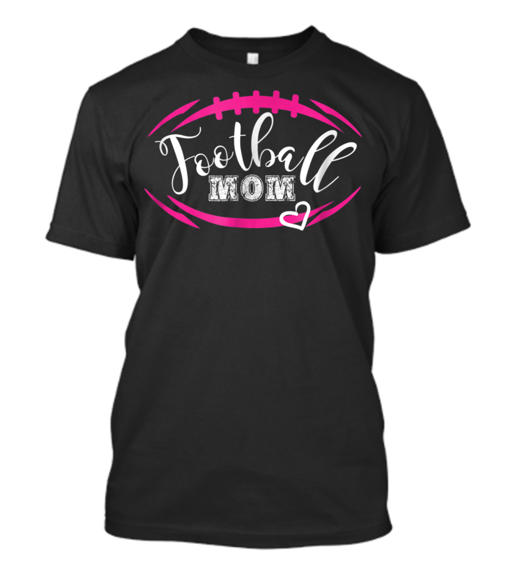 Black And Pink Football Mom Cute 52 T-Shirt