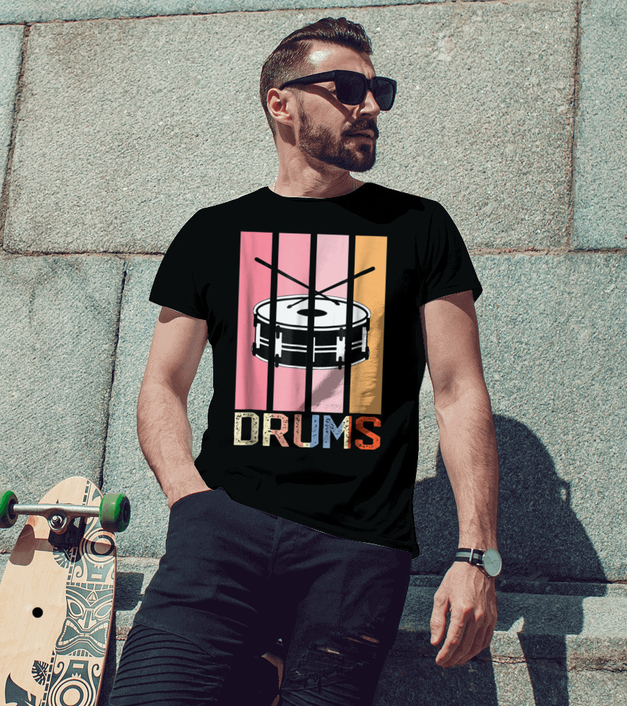 Drum Mom Marching Band High School Drums Drums95 T-Shirt