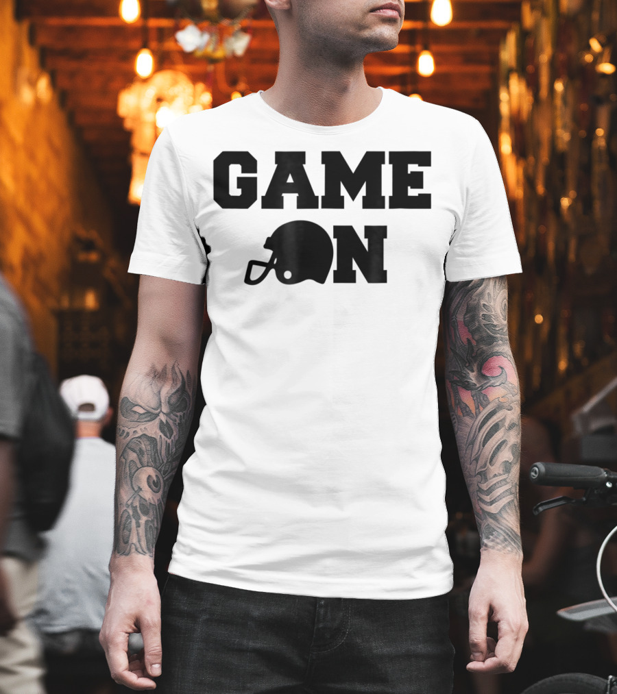 Game On Football Helmet Cute Football T-Shirt