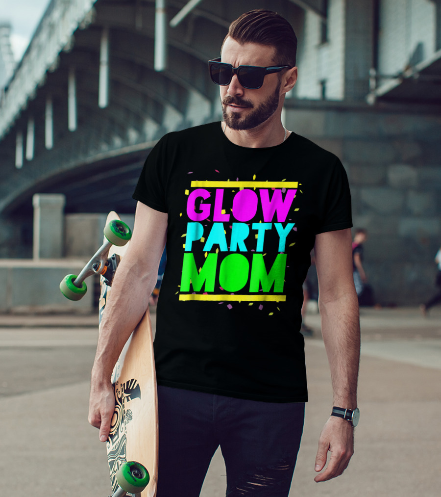 Glow Party Mom23 Celebration Neon Confetti T-Shirt