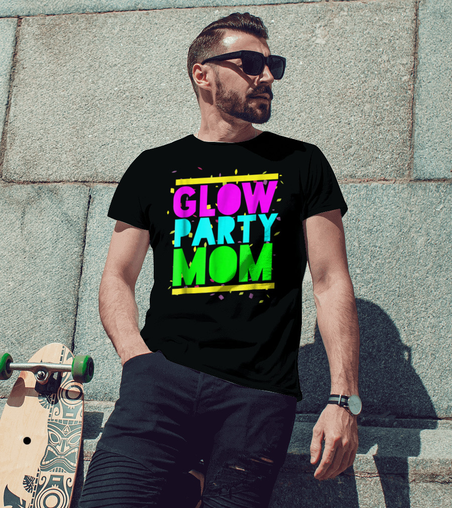 Glow Party Mom23 Celebration Neon Confetti T-Shirt