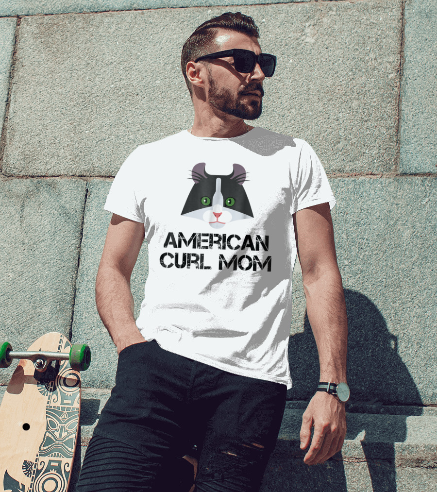 American Curl Mom Cat Lover T-Shirt