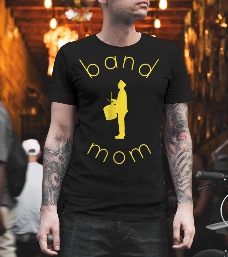 Band Mom School Colors Marching Band Parent T-Shirt