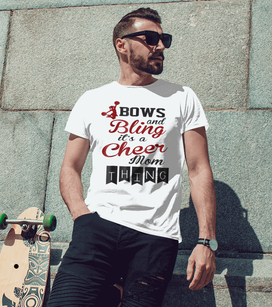 Bows And Bling It's A Cheer Mom Thing T-Shirt