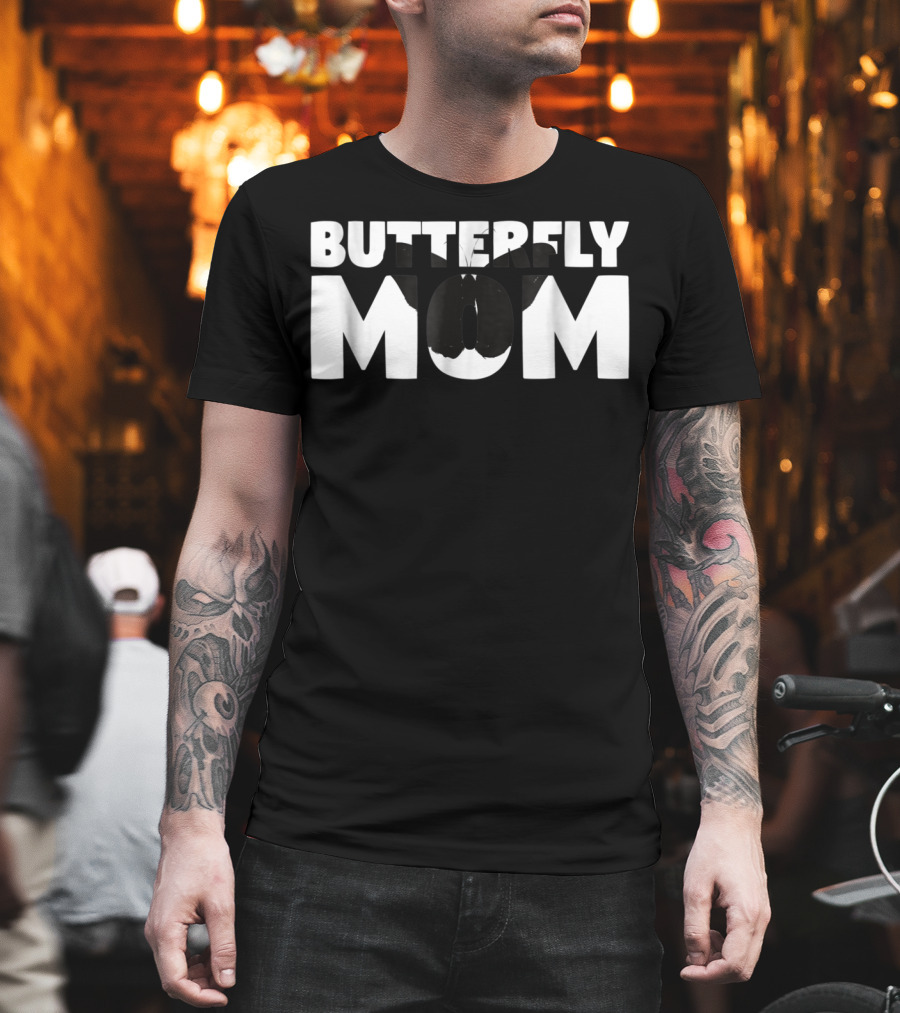 Butterfly Mom Butterfly Lover Animal for Mother Butterfly Typography T-Shirt