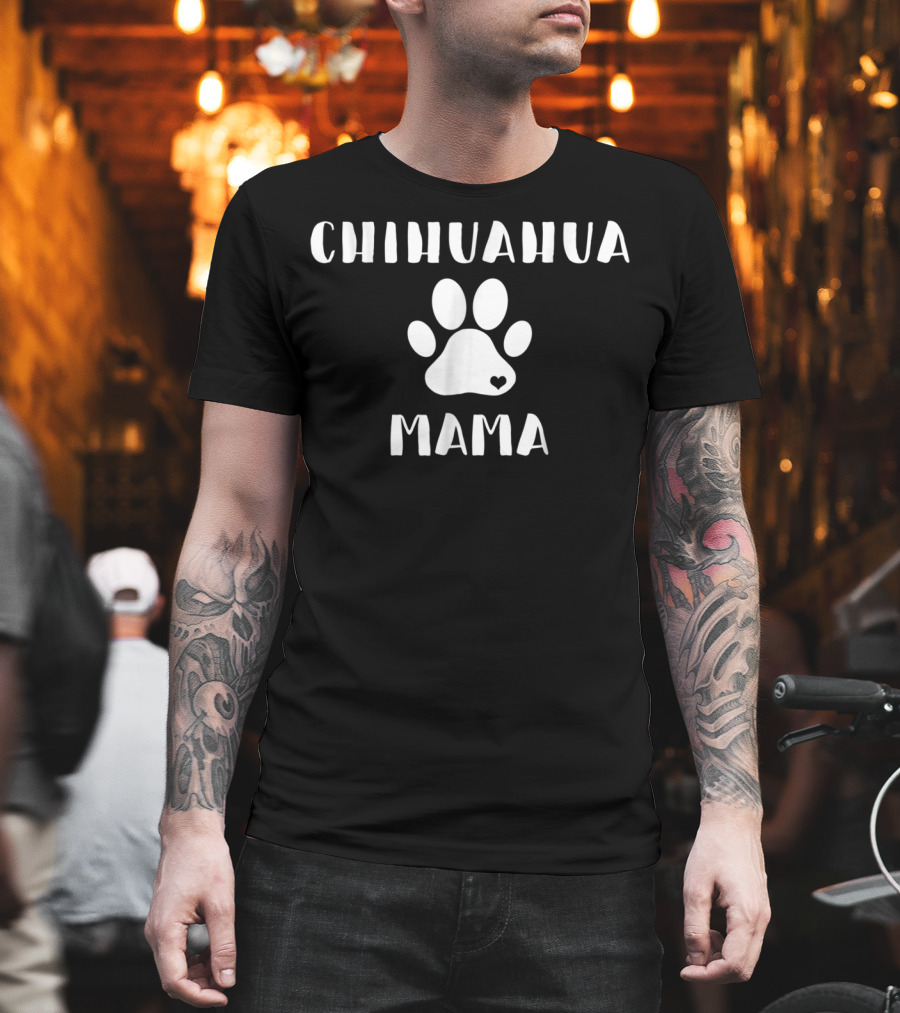 Chihuahua Mama Paw Heart T-Shirt
