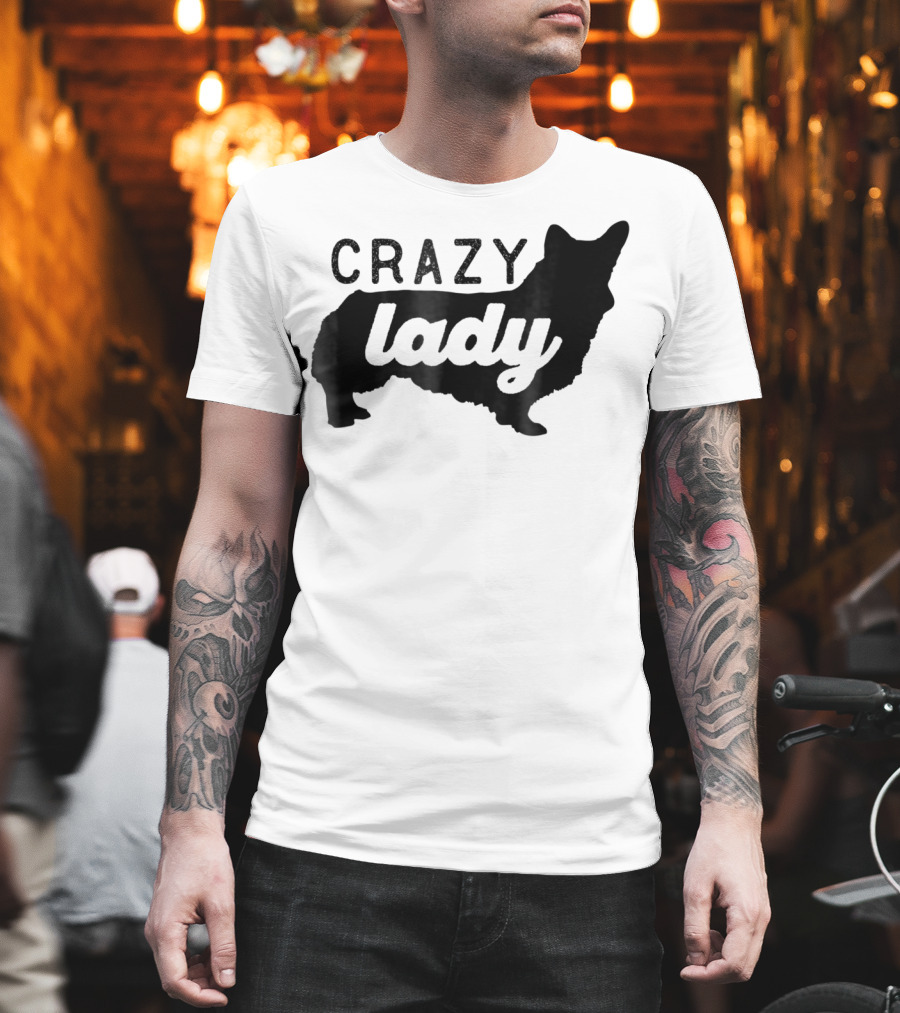 Crazy Corgi Lady Dog Mom Mama Corgi Lover T-Shirt