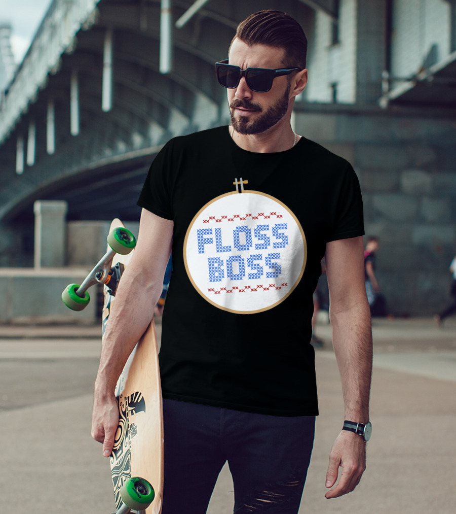Floss Boss Cross Stitch Hoop For Crafty Woman Mom Or Grandma T-Shirt