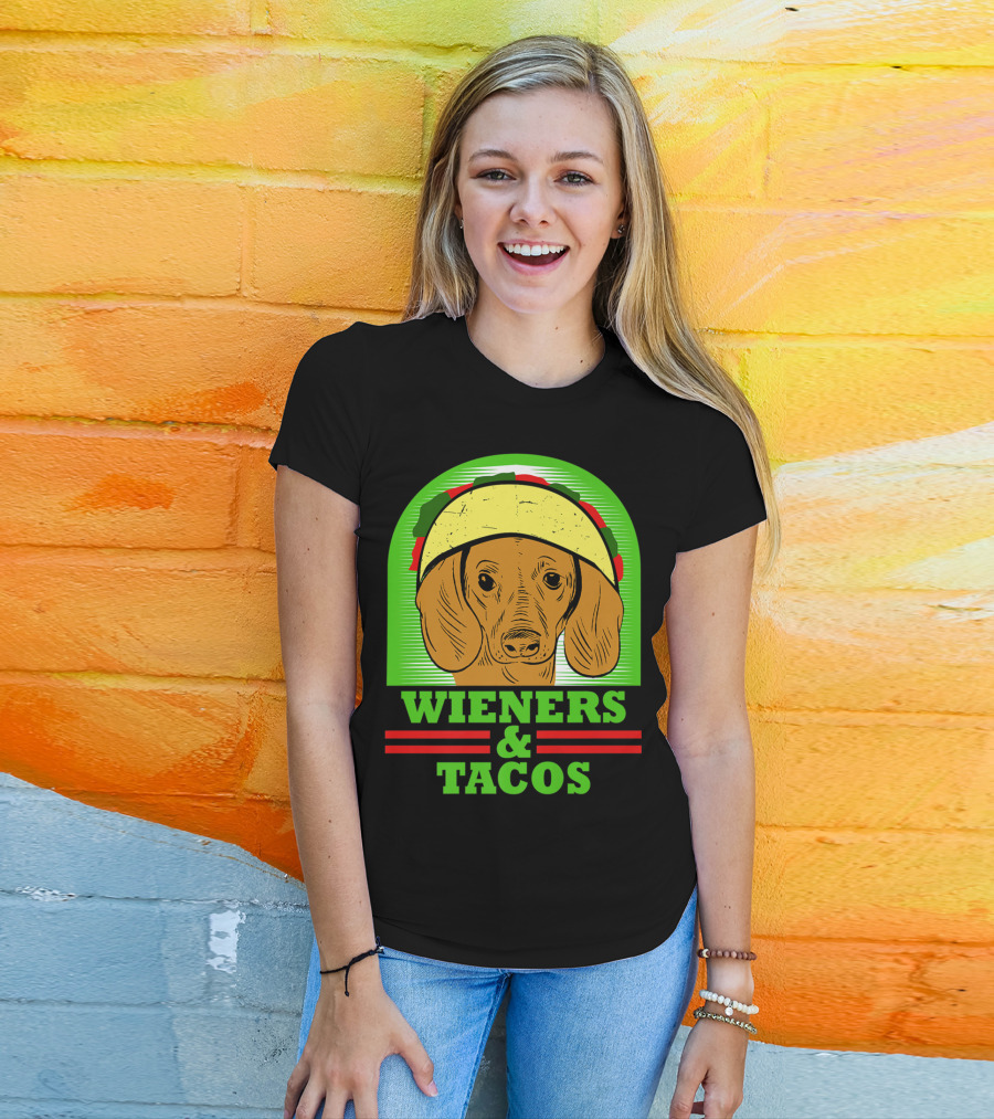 Wieners And Tacos Dachshund Wiener Dog Taco Lover Doxie T-Shirt
