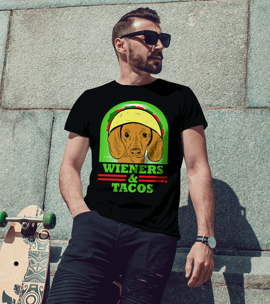 Wieners And Tacos Dachshund Wiener Dog Taco Lover Doxie T-Shirt
