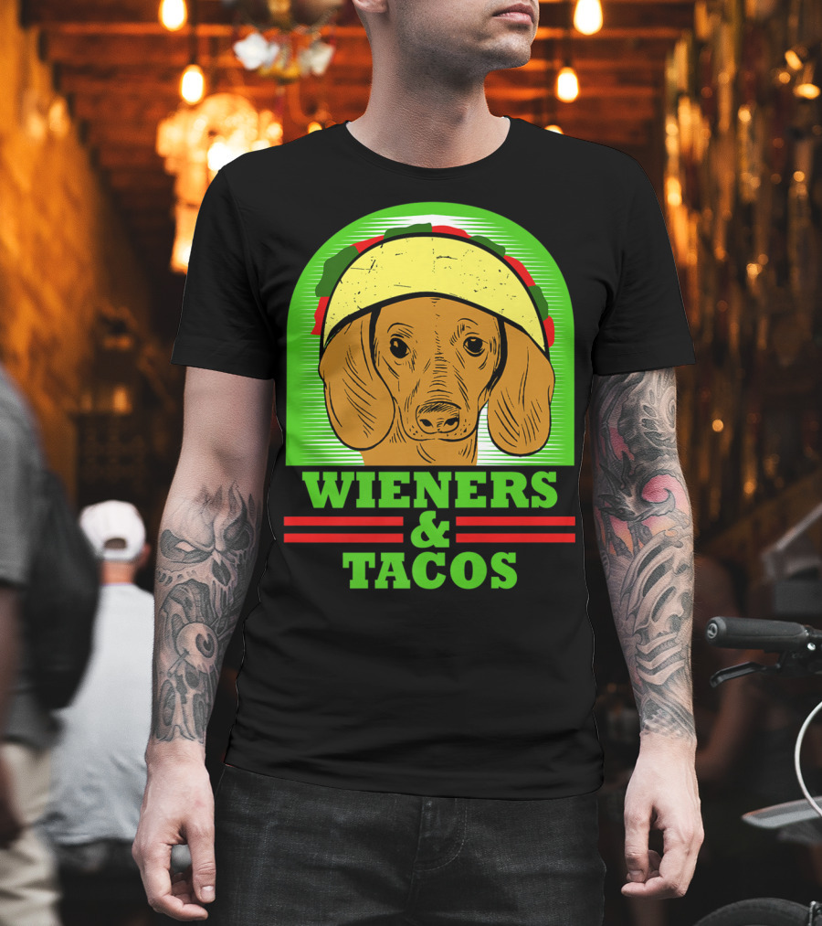 Wieners and Tacos Dachshund Wiener Dog Taco Lover Doxie T-Shirt