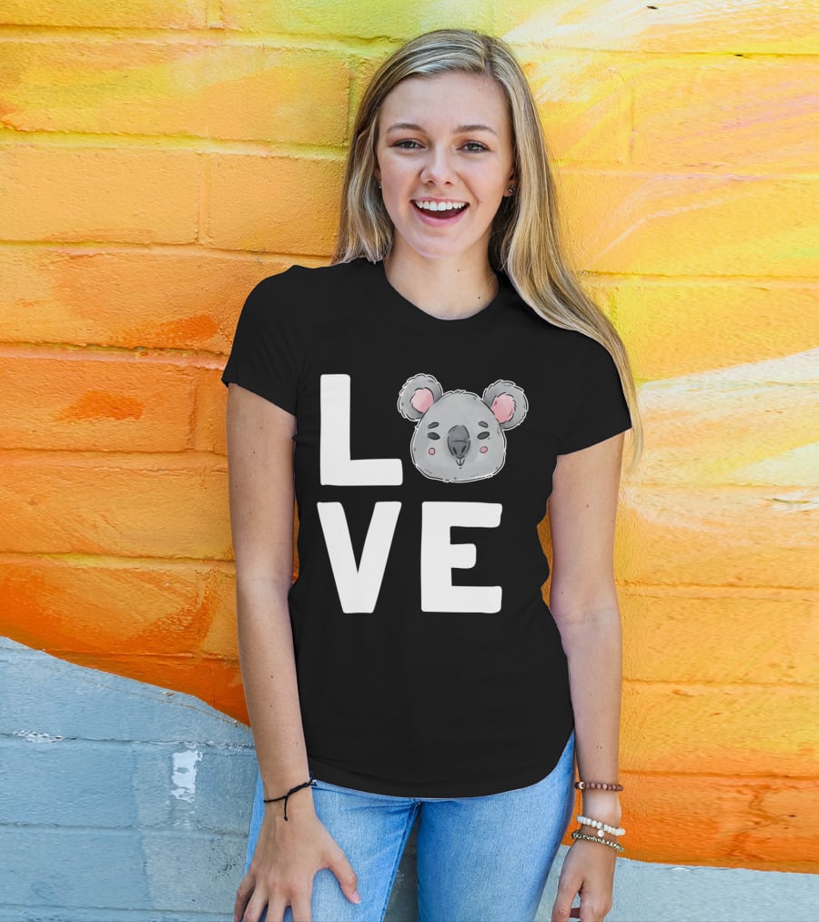 Love Koala Bear Cute Ecologist Australia Girl T-Shirt
