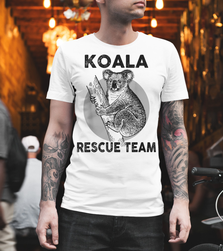 Koala Rescue Team Vintage Animals Outfits Save The Koala Bear T-Shirt