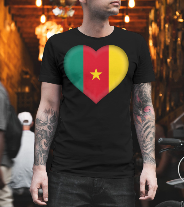 I Love Cameroon Cameroonian Flag Heart Patriotism Pride T-Shirt I Love Cameroon Cameroonian Flag Heart Patriotism Pride T-Shirt