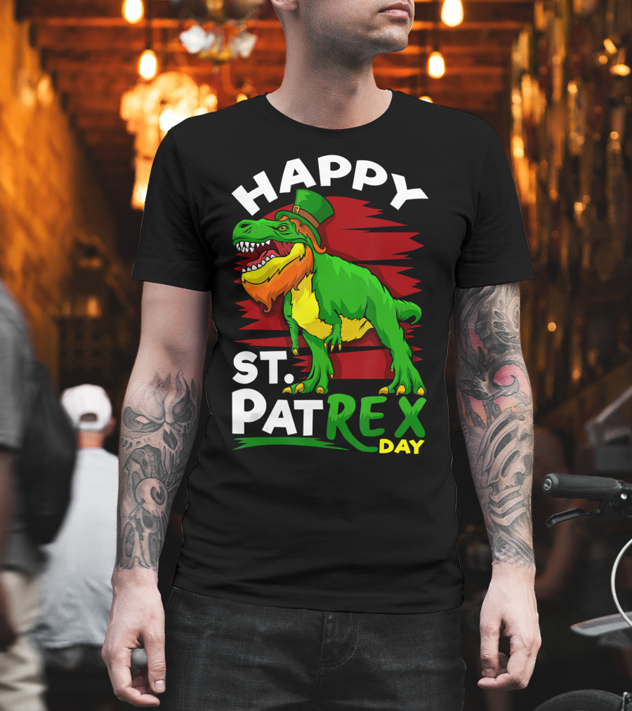 Happy St. Patrex Day T Rex Dinosaur St Patrick's Day T-Shirt