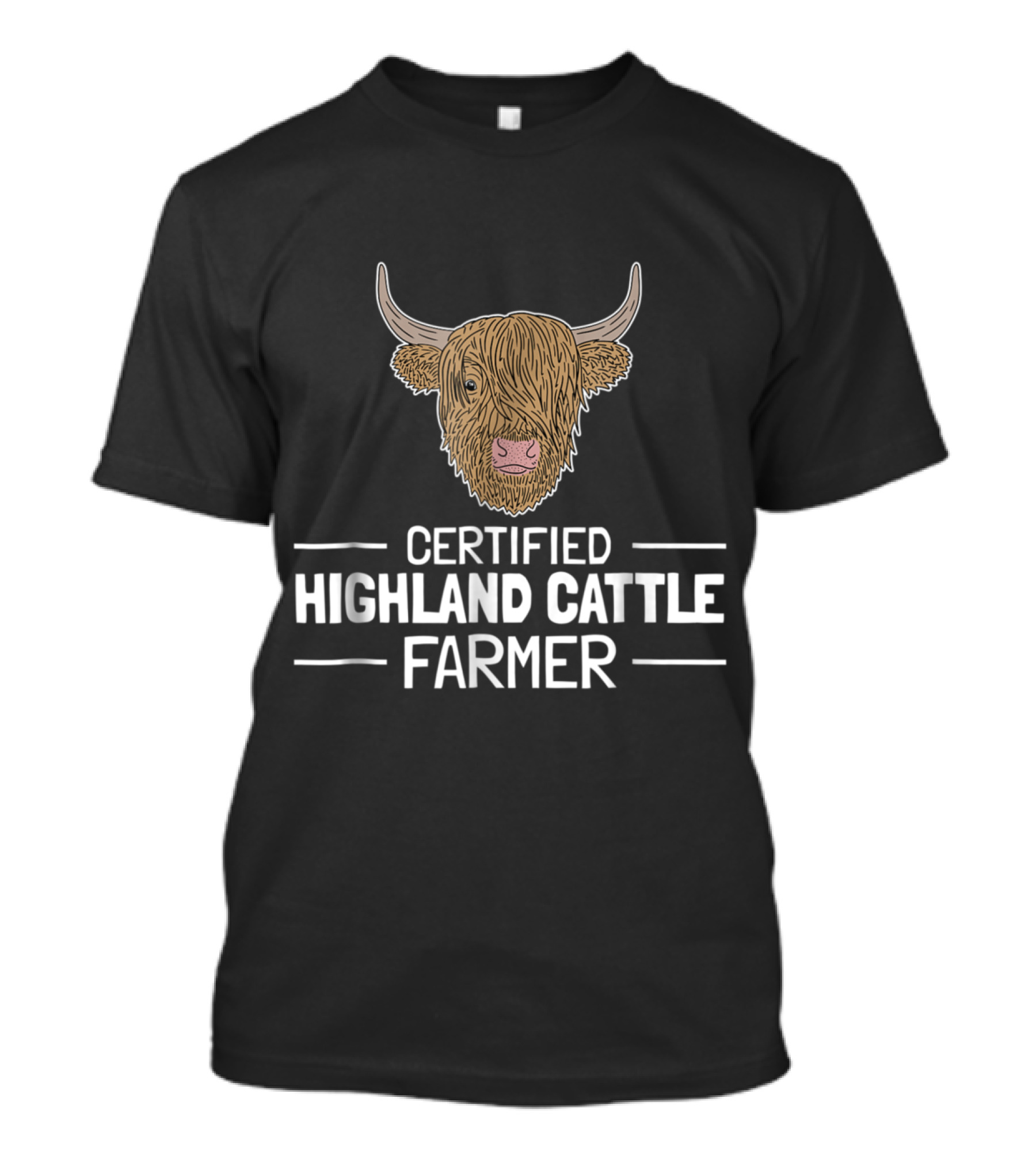 Certified Highland Cattle Farmer T-Shirt