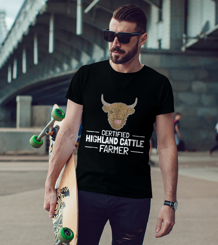 Certified Highland Cattle Farmer T-Shirt