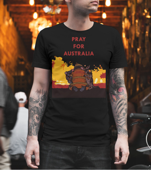 Pray For Australia Firefighter Hugging Koalas and Kangaroo T-Shirt Pray For Australia Firefighter Hugging Koalas and Kangaroo T-Shirt