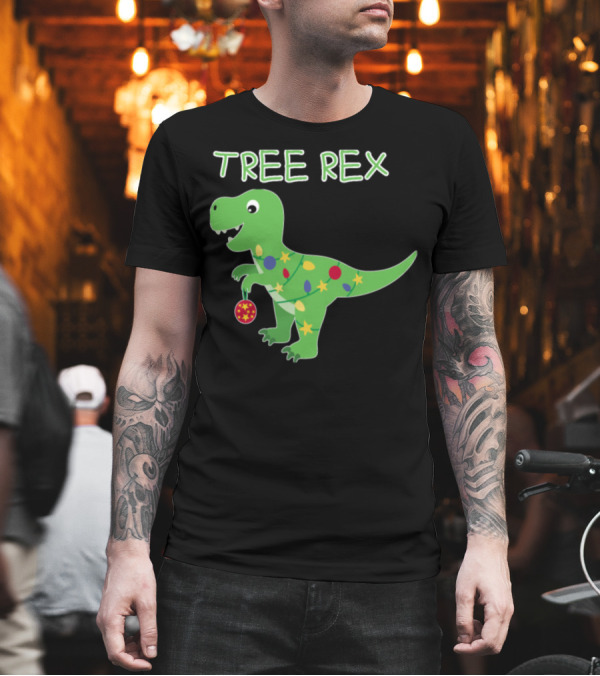 Tree Rex Funny Christmas Dinosaur with Lights T-Shirt Tree Rex Funny Christmas Dinosaur with Lights T-Shirt