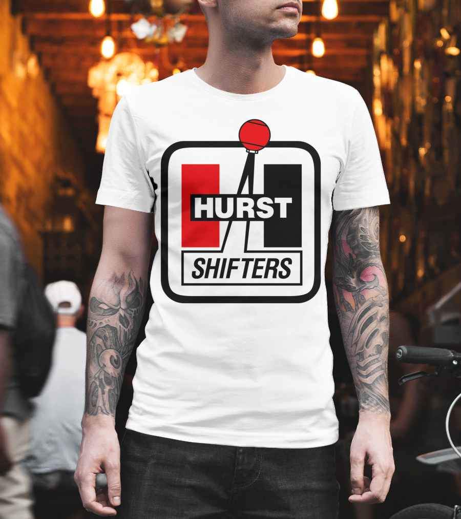 Hurst Shifters Logo Red and Black Gear Stick T-Shirt