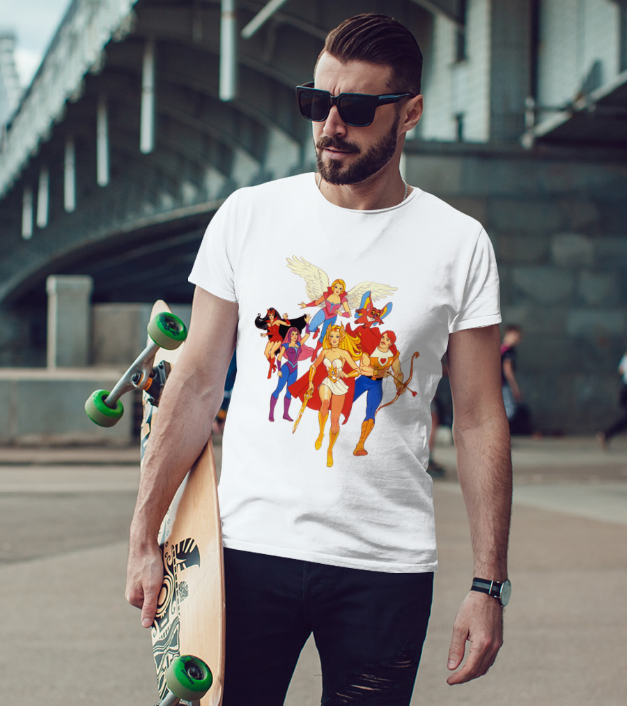 She Ra Princess Of Power Heroes Group T-Shirt