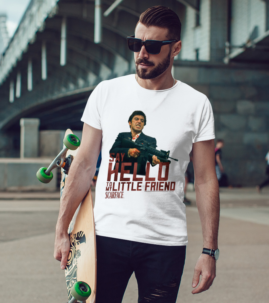 Say Hello To My Little Friend Scarface Movie Iconic Scene T-Shirt