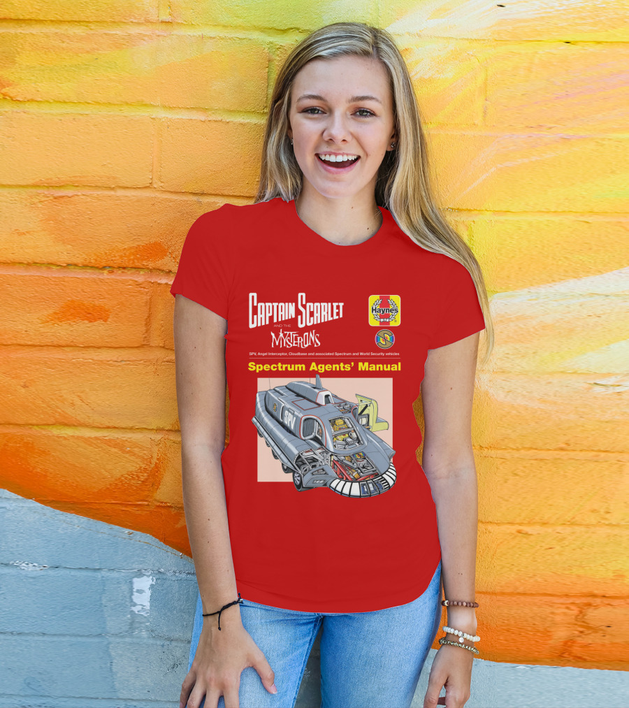 Captain Scarlet And The Mysterons Spectrum Agents' Manual SPV Haynes Cloudbase Spectrum World Security Vehicles T-Shirt