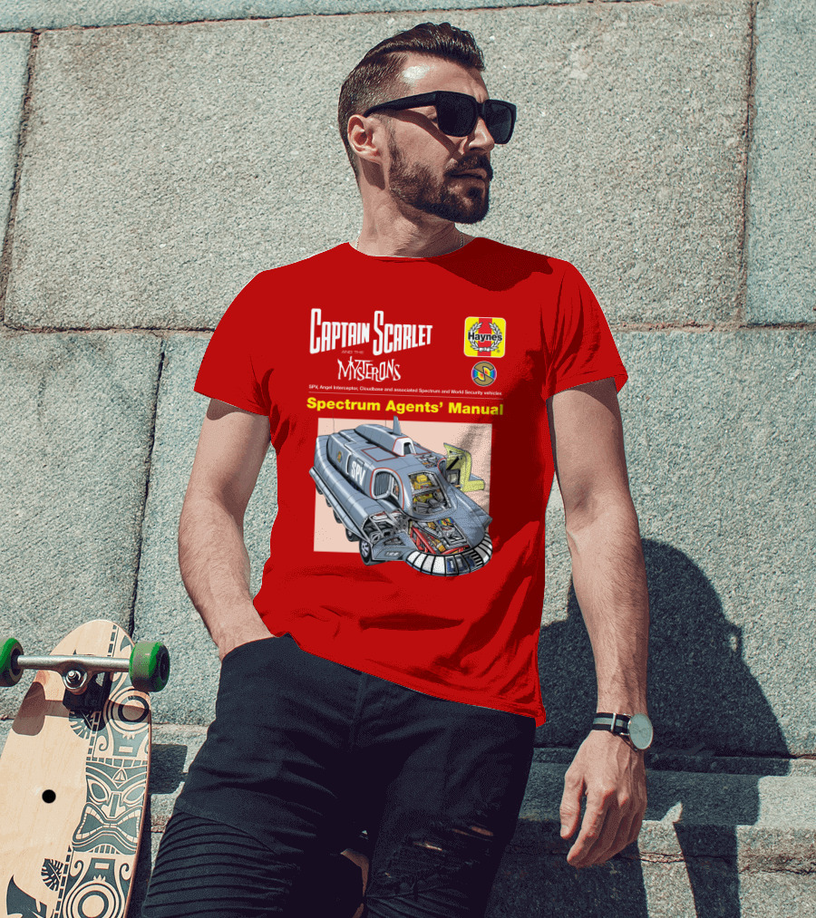 Captain Scarlet And The Mysterons Spectrum Agents' Manual SPV Haynes Cloudbase Spectrum World Security Vehicles T-Shirt