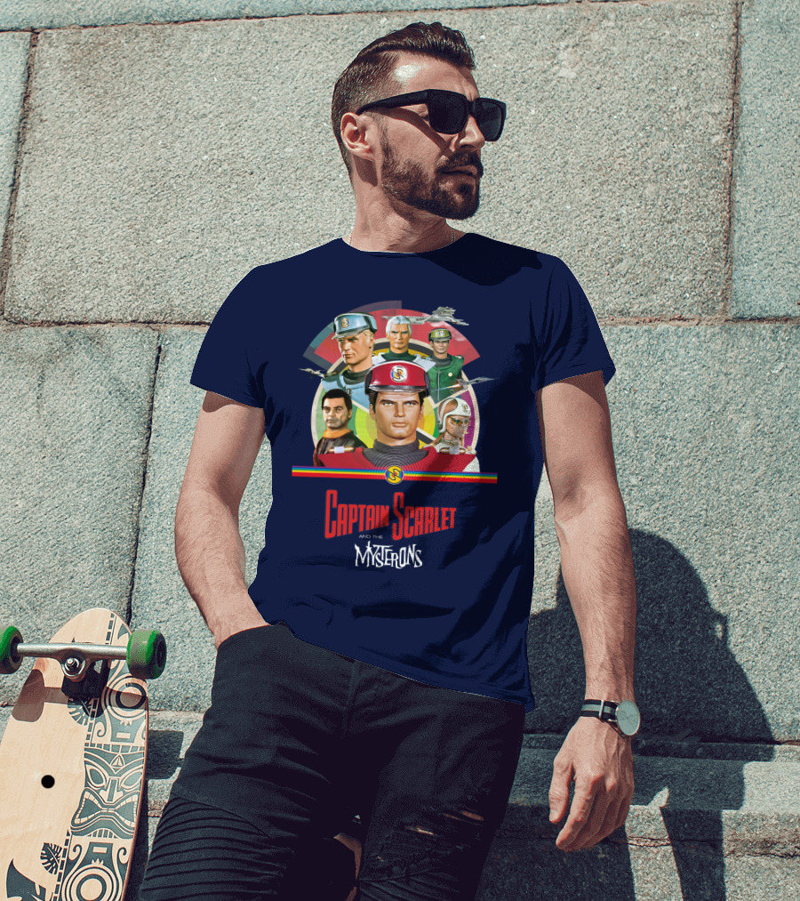 Captain Scarlet And The Mysterons Animated Series Characters Group T-Shirt