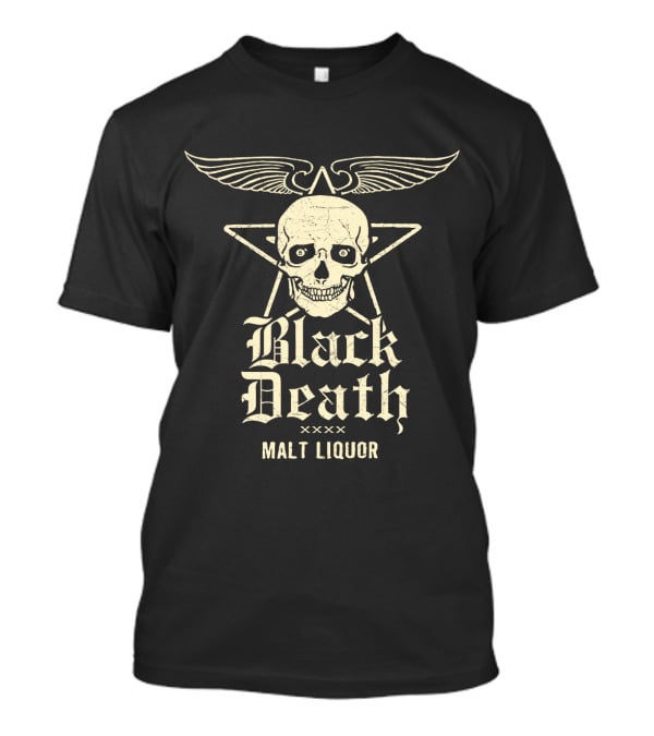 Black Death Malt Liquor Skull Wings T-Shirt