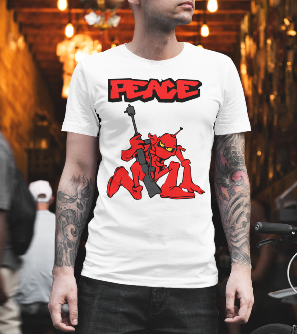 PEACE Ant Holding Rifle T-Shirt PEACE Ant Holding Rifle T-Shirt