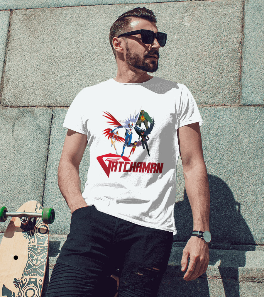Battle Of The Planets Gatchaman Heroic Team Formation T-Shirt