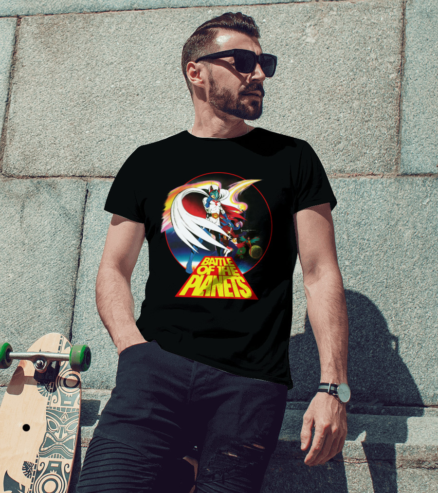 Battle Of The Planets 80s G-Force Team Astronauts And Planets T-Shirt