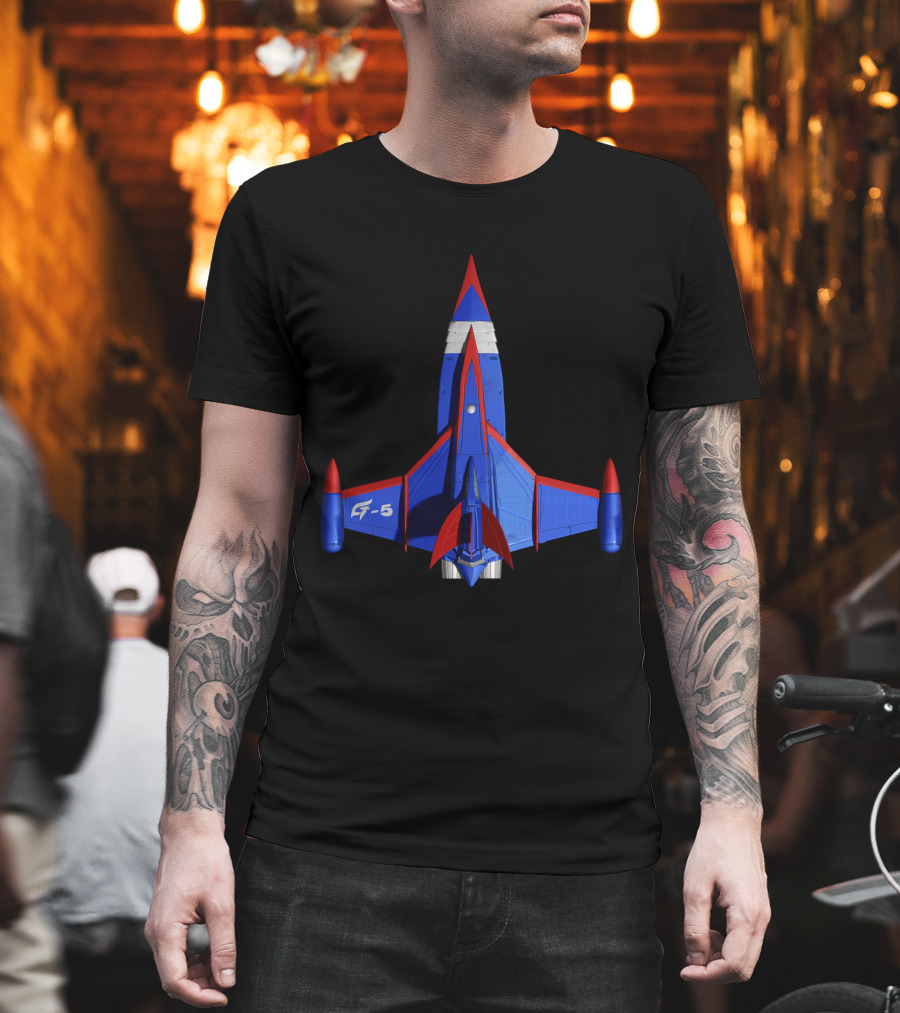 Battle Of The Planets G5 Up Jet Fighter Spaceship T-Shirt