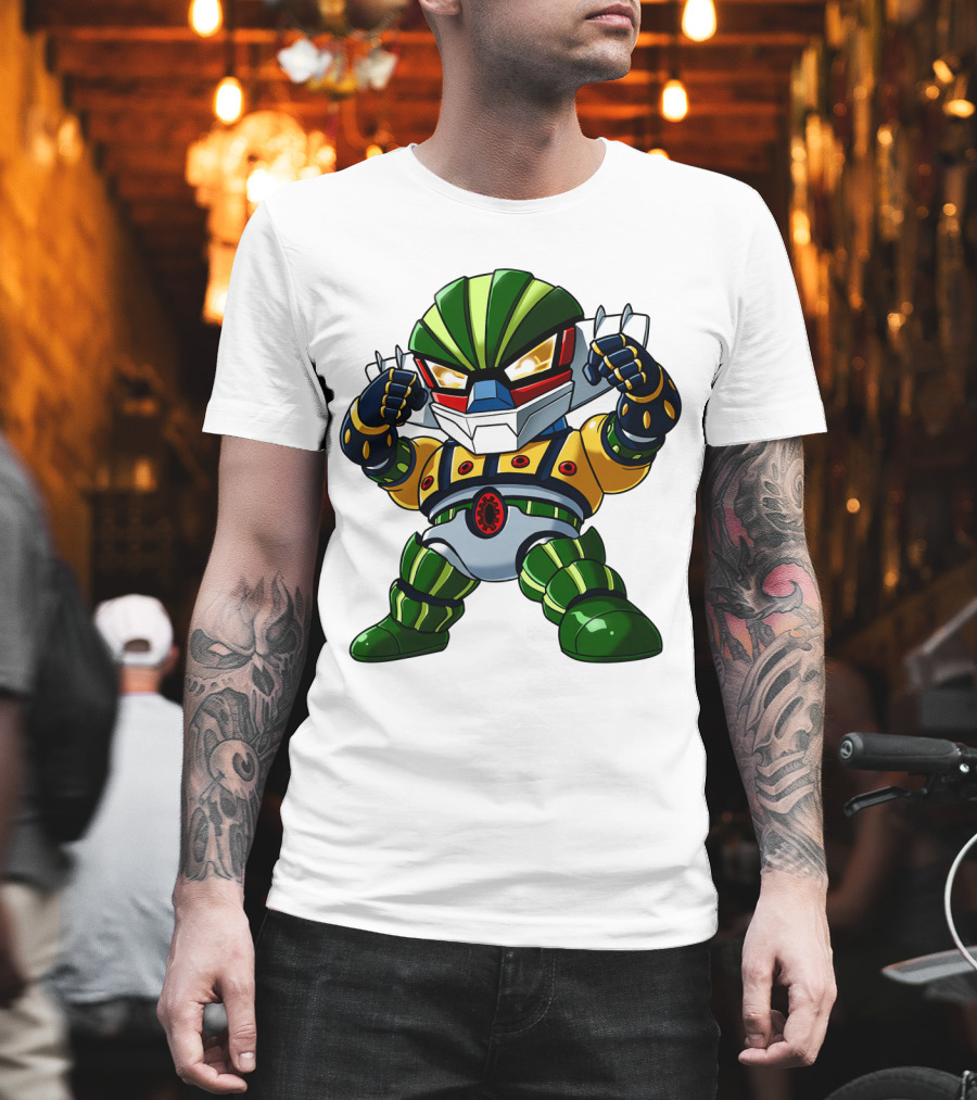 Jeeg SD Robot Anime Character Bold And Colorful Pose T-Shirt