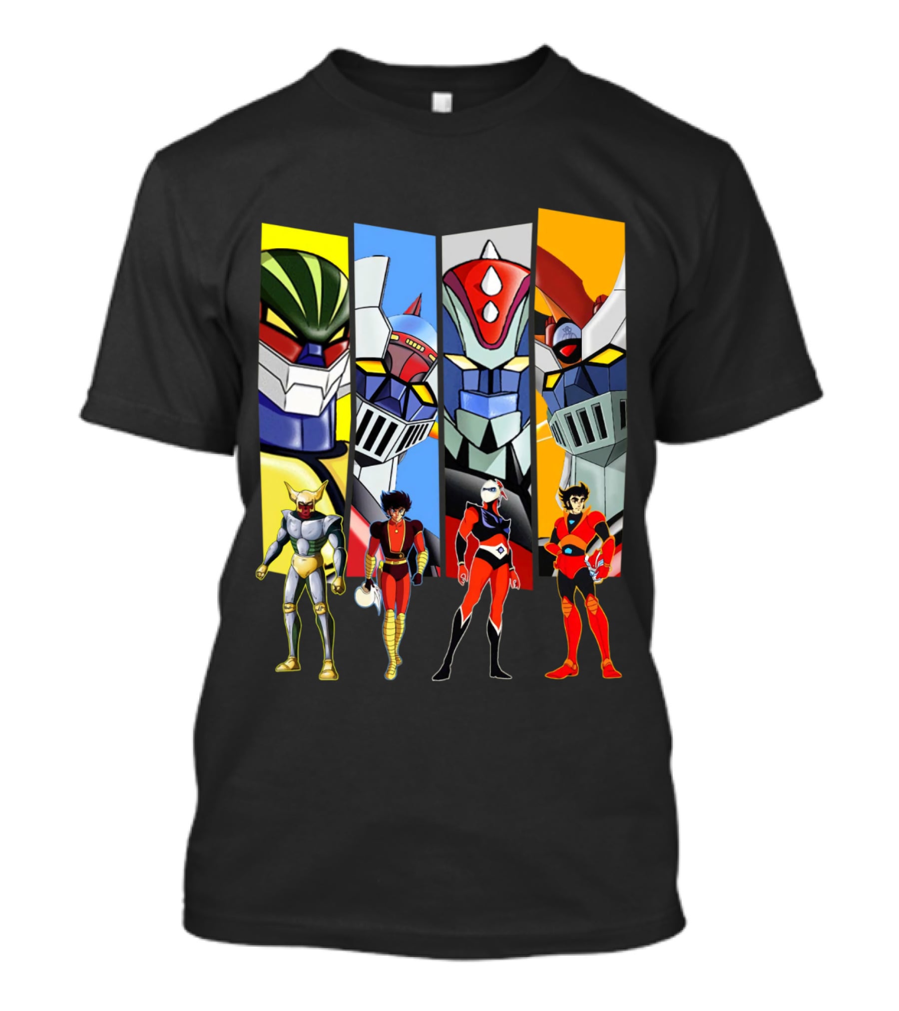 Jeeg Mazinga Mazinger Goldrake Grendizer Robot Heroes Ensemble T-Shirt