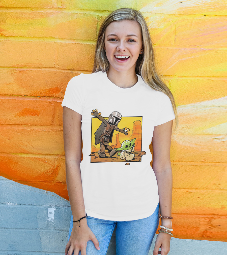 The Mandalorian And Grogu Desert Adventure Baby Yoda T-Shirt