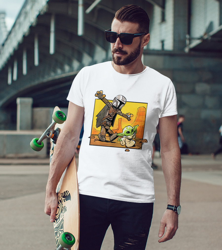 The Mandalorian And Grogu Desert Adventure Baby Yoda T-Shirt