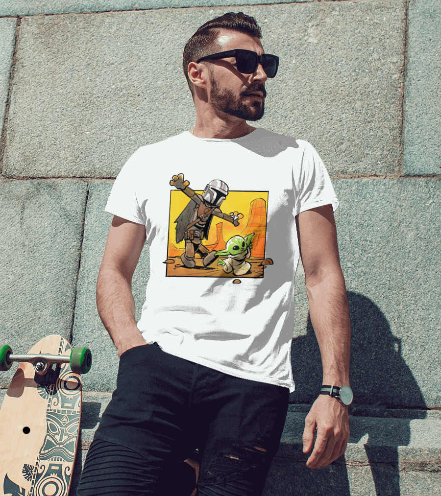 The Mandalorian And Grogu Desert Adventure Baby Yoda T-Shirt