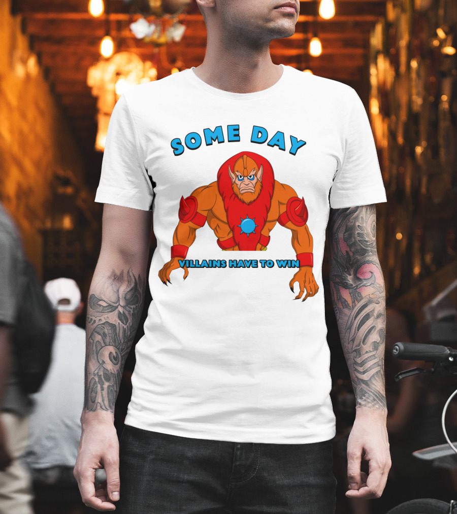 He Man and the Masters of the Universe Beastman Someday Villains Have to Win T-Shirt