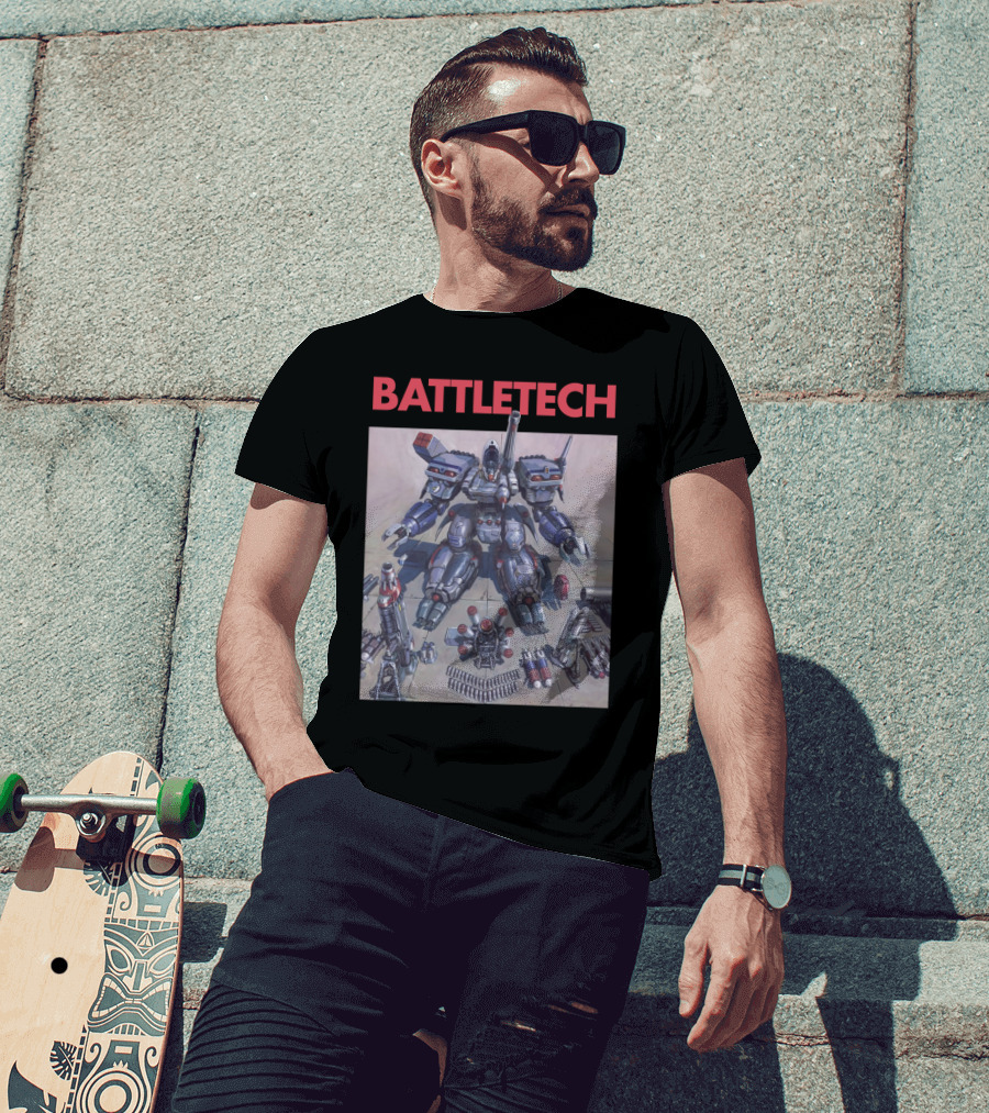 BATTLETECH Mech Assembly Scene T-Shirt