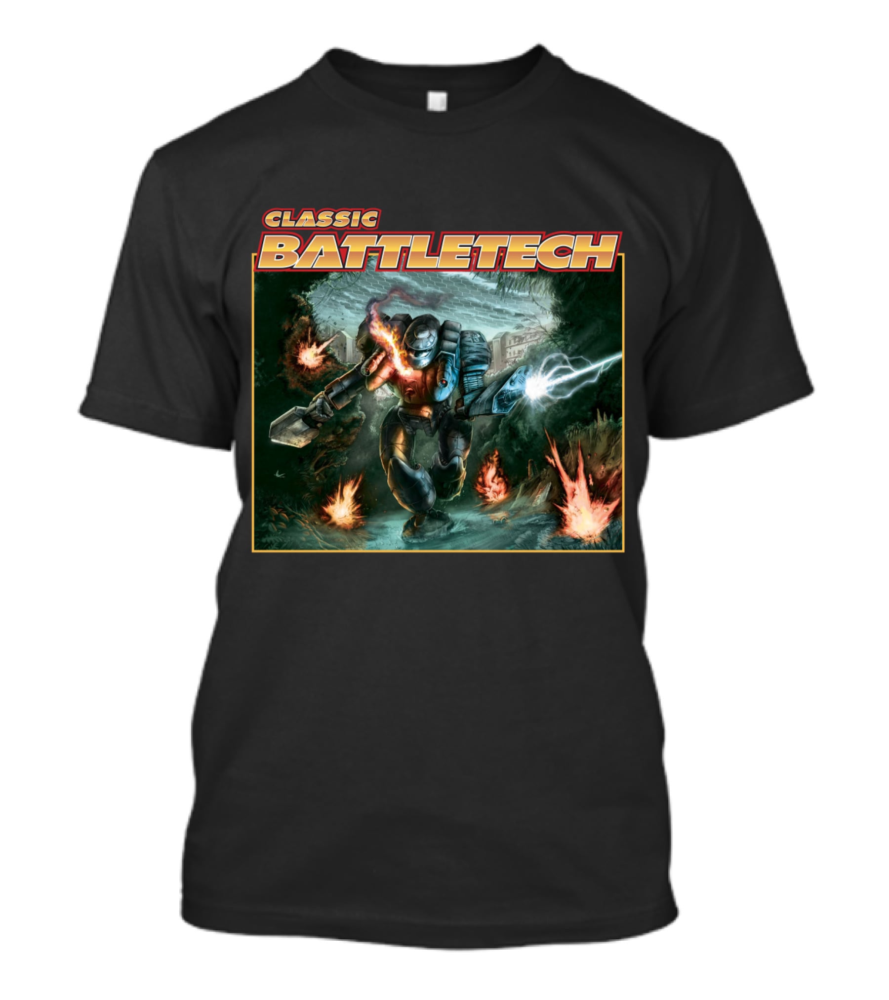 Classic BattleTech BTT 3055 Mech Warrior Action Scene T-Shirt