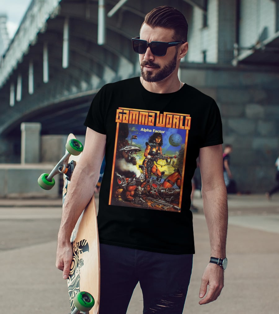 Gamma World Alpha Factor Futuristic Battle Planet Adventure T-Shirt