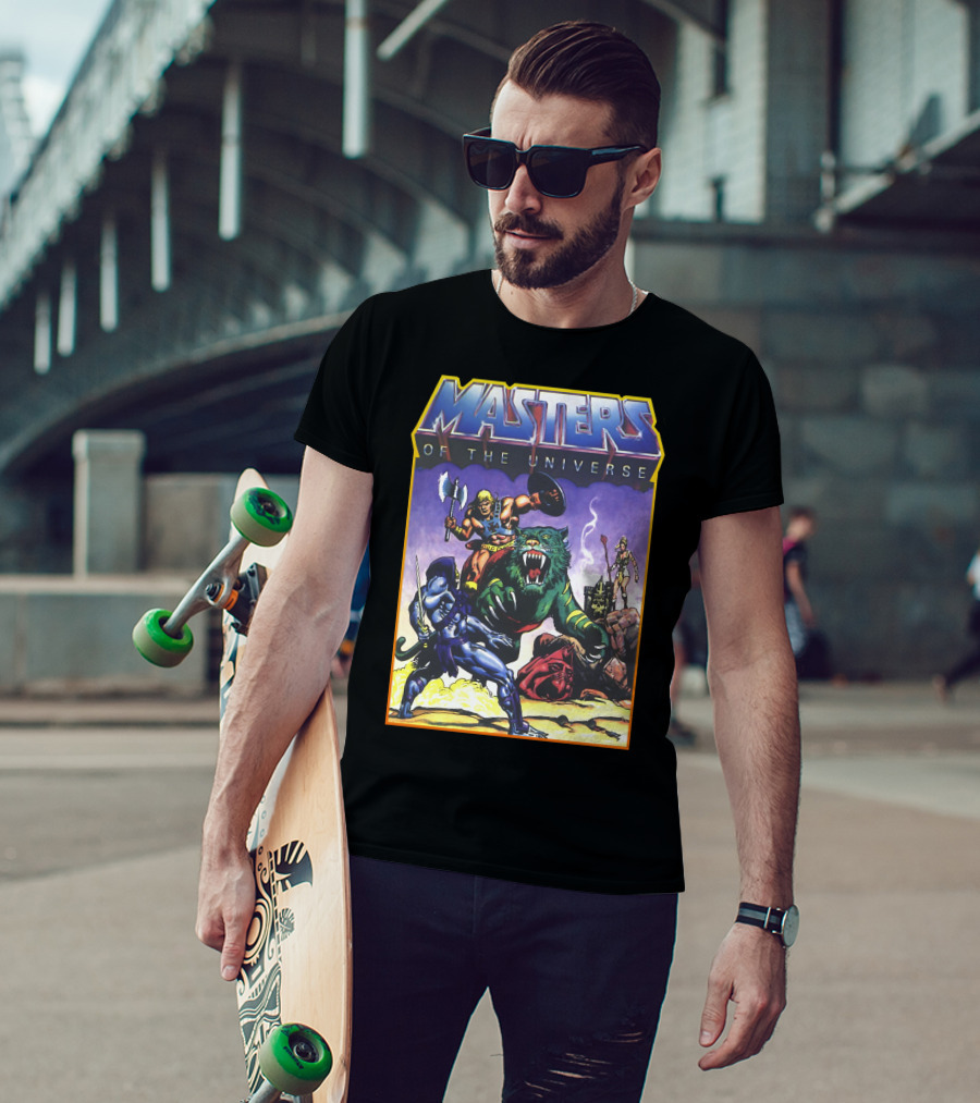Masters Of The Universe He-Man Battle Cat Skeletor T-Shirt