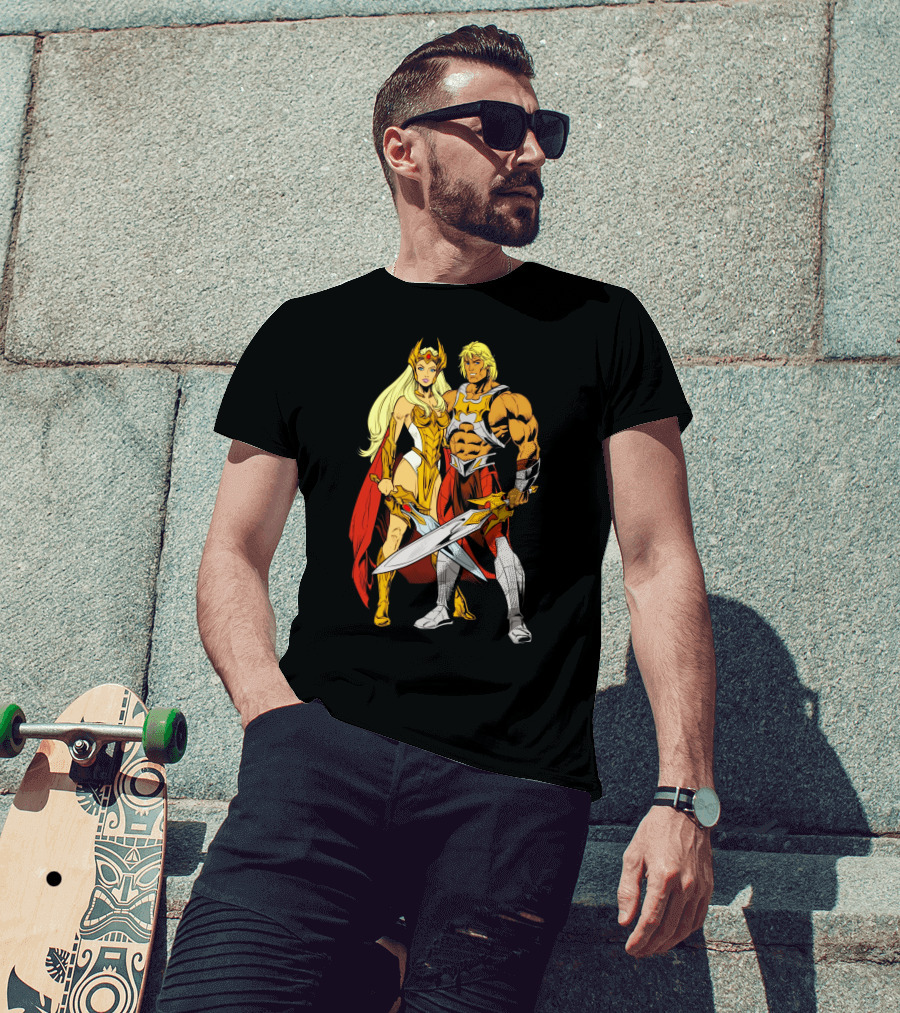 She Ra And He Man Powerful Alliance Masters Of The Universe T-Shirt