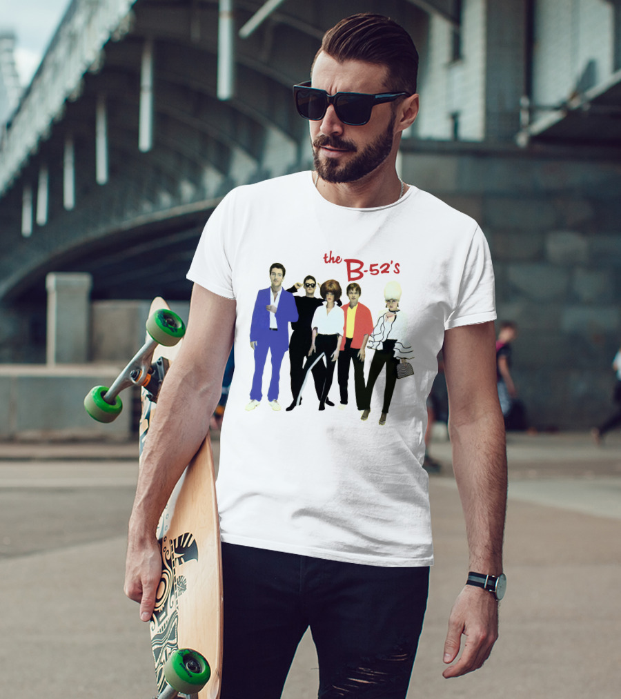 The B-52's Album Cover Band Members In Iconic Attire T-Shirt