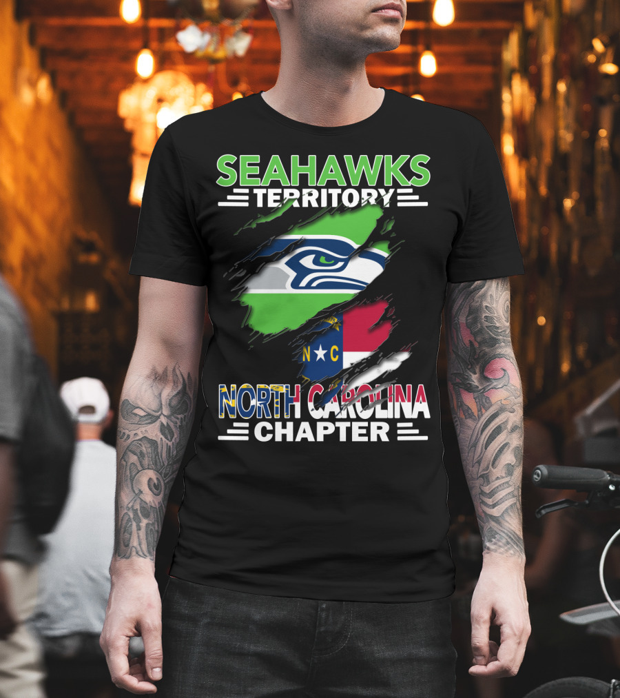 Seahawks Territory North Carolina Chapter Flag T-Shirt