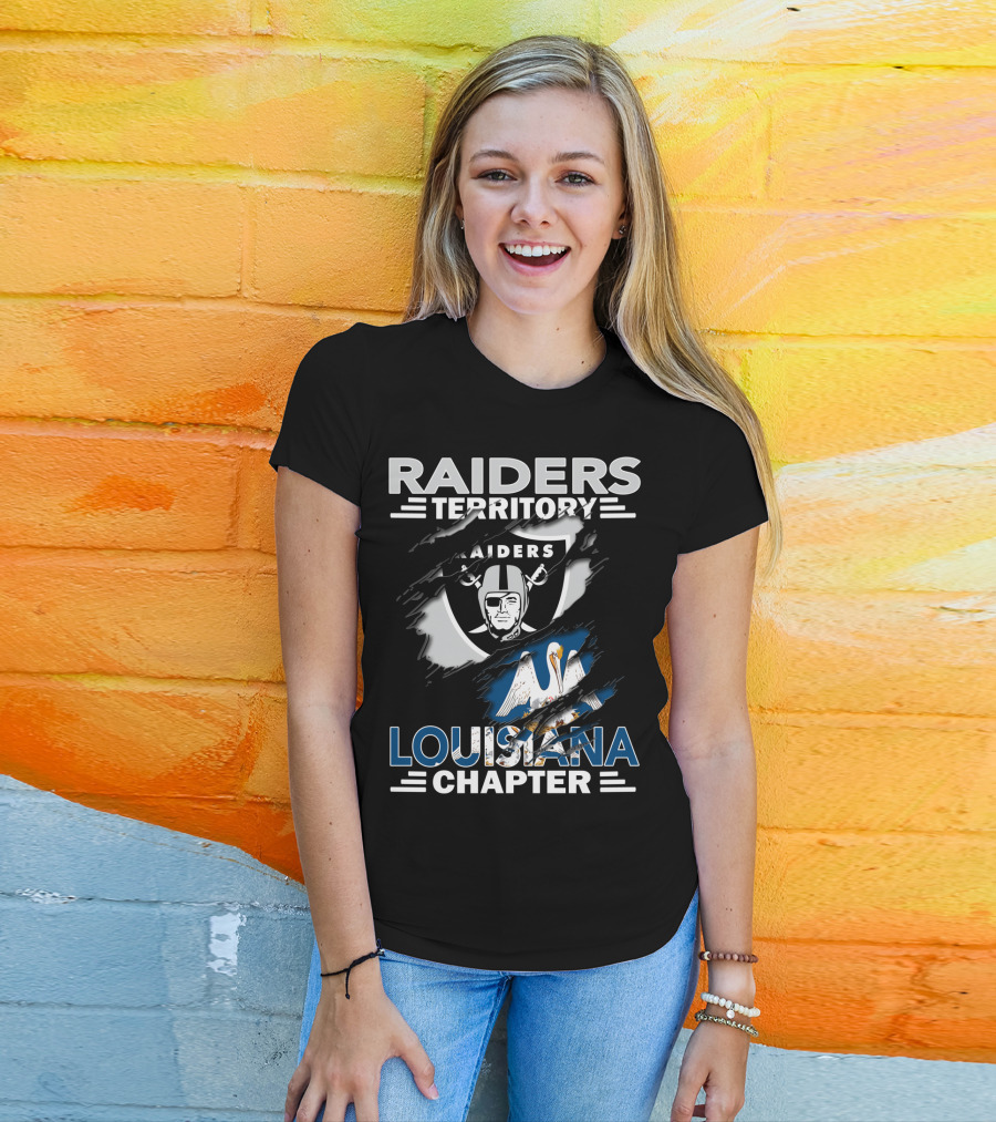 Raiders Territory Louisiana Chapter Nfl Fan Pride T-Shirt