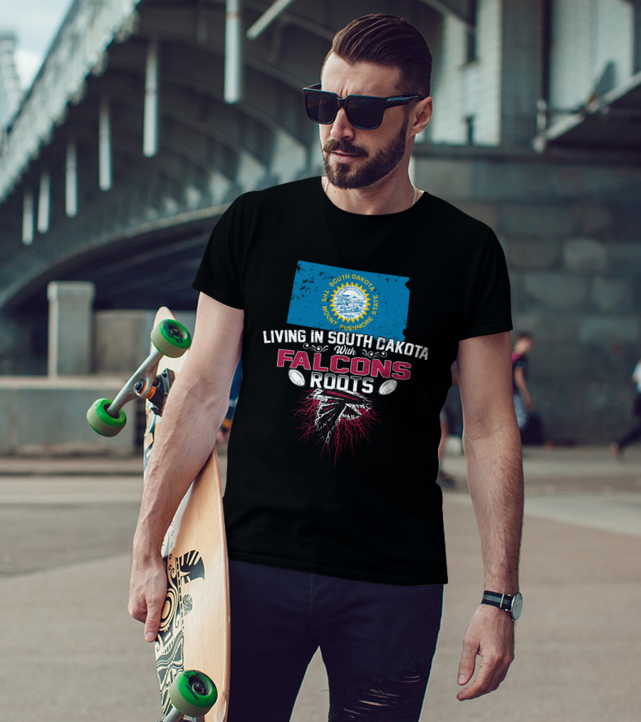 South Dakota Pride Meets Falcons Roots With Bold Football T-Shirt