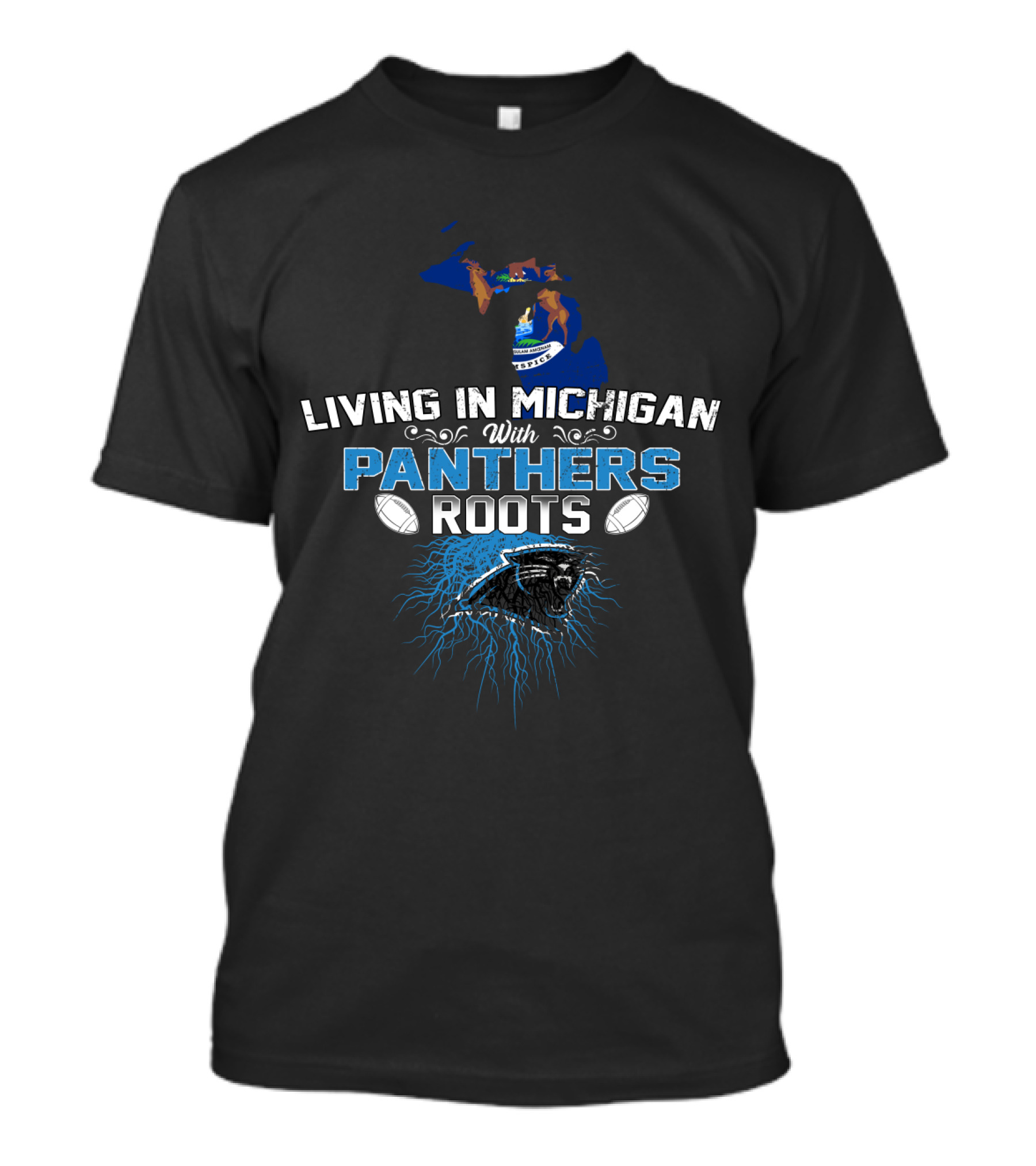 Living In Michigan Embracing Panthers Heritage And Pride T-Shirt